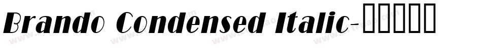 Brando Condensed Italic字体转换